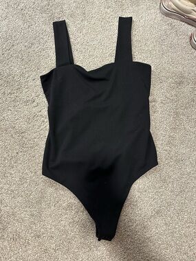 nuuds Black Minimalist Bodysuit